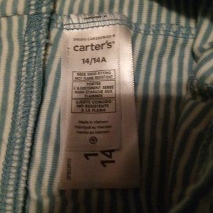 Blue and white striped Carter's pants